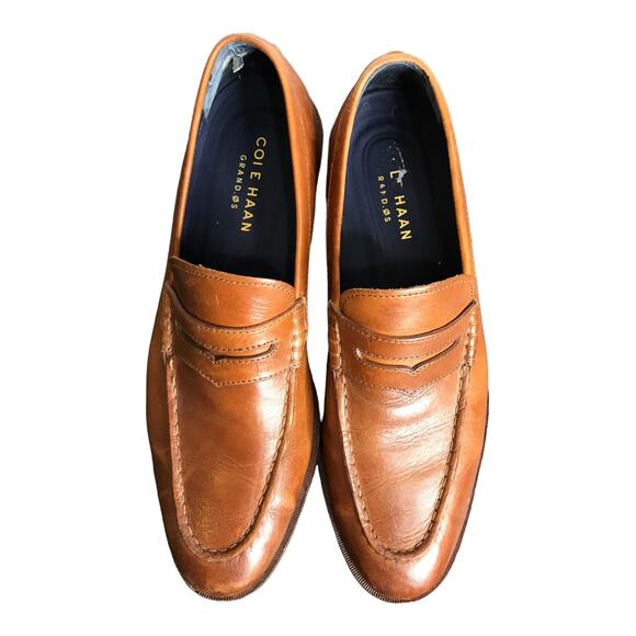 Cole Haan Wyeth Mens Size 9M Dress Shoes Brown Leather Comfort Classic Loafers main image 4